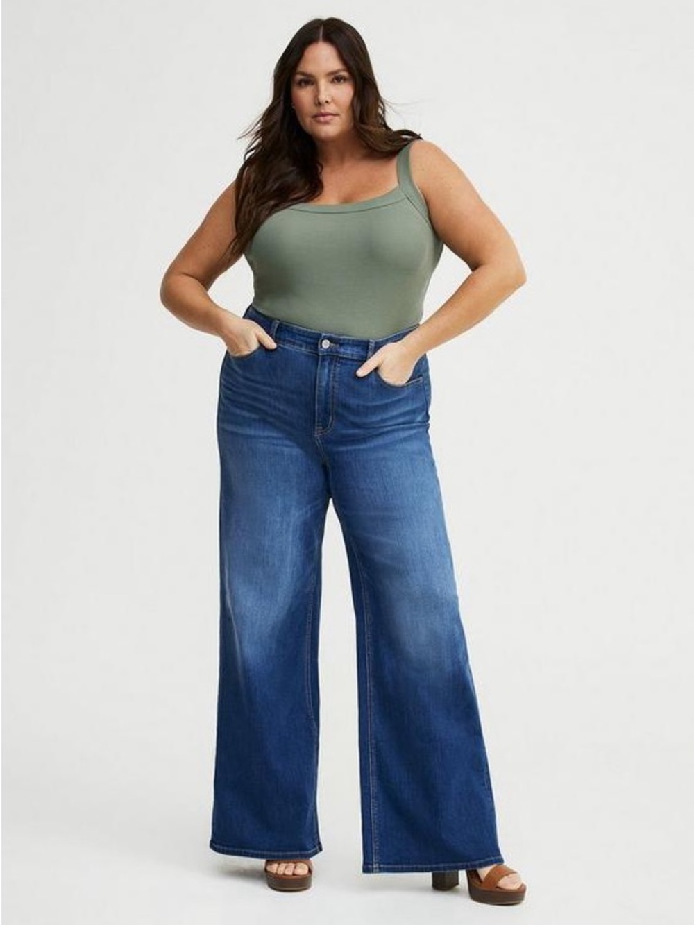 Torrid Feel The Fit Mid Rise Flare Jeans 16R
